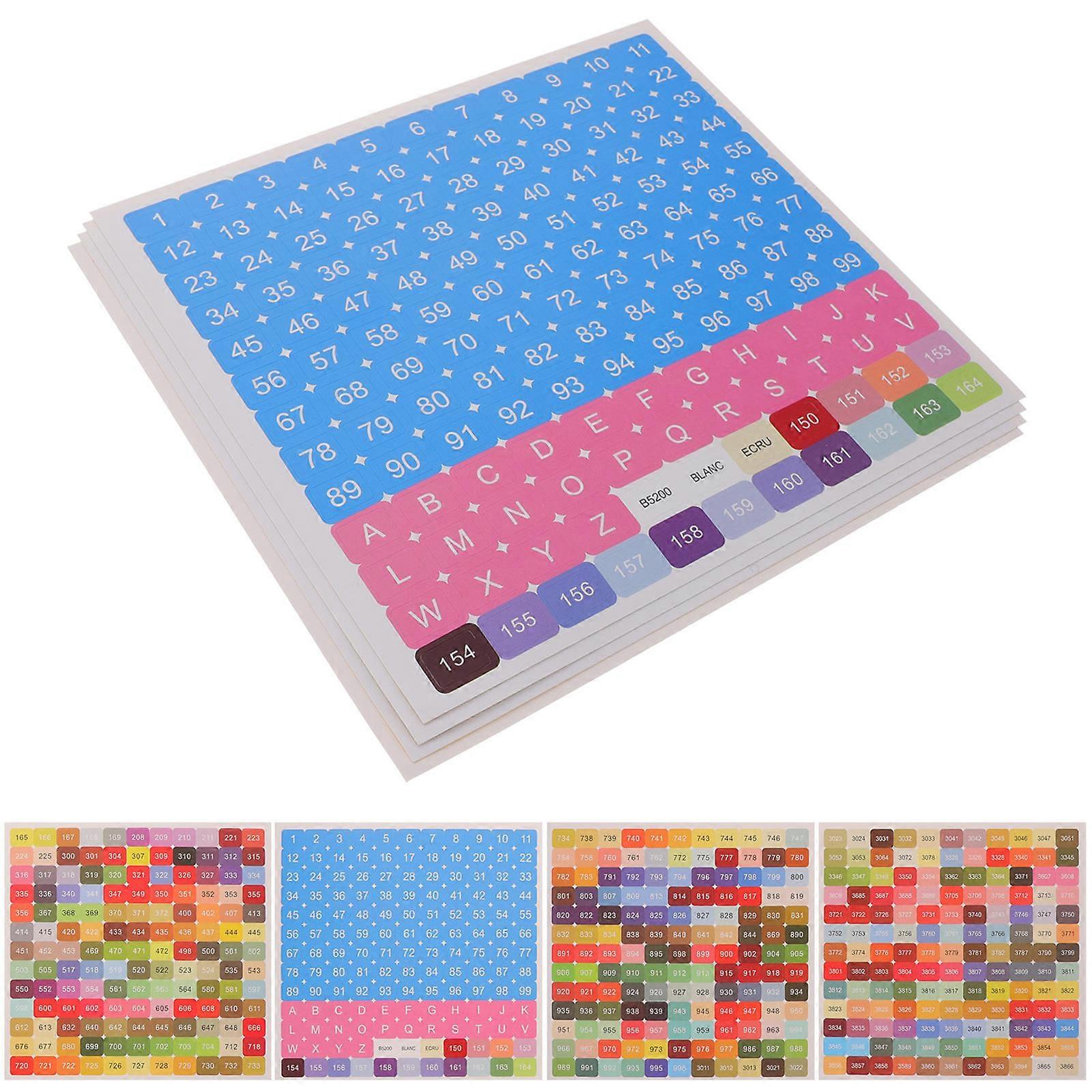 Diamond Arts Number Stickers For Storage Box And Containers Easy To Use Decorative Labeling 20 Sets