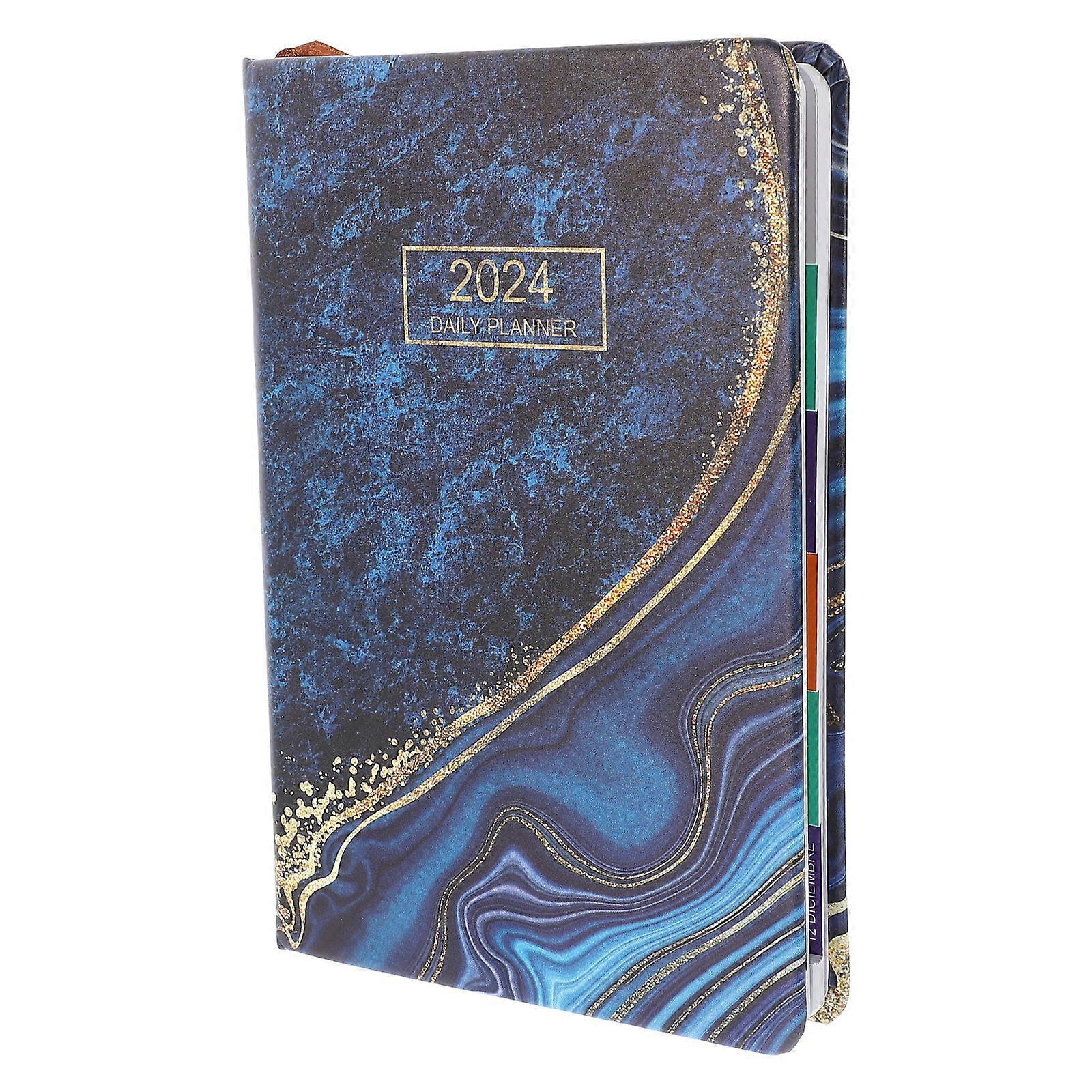 Spanish Planner Notepad for Schedule Writing 2Pcs Daily Portable Notebook Dark Blue