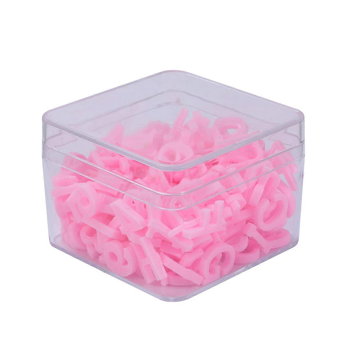 Acrylic Letters Resin Pendant for DIY Projects 400Pcs Mixed Alphabet Beads Pink