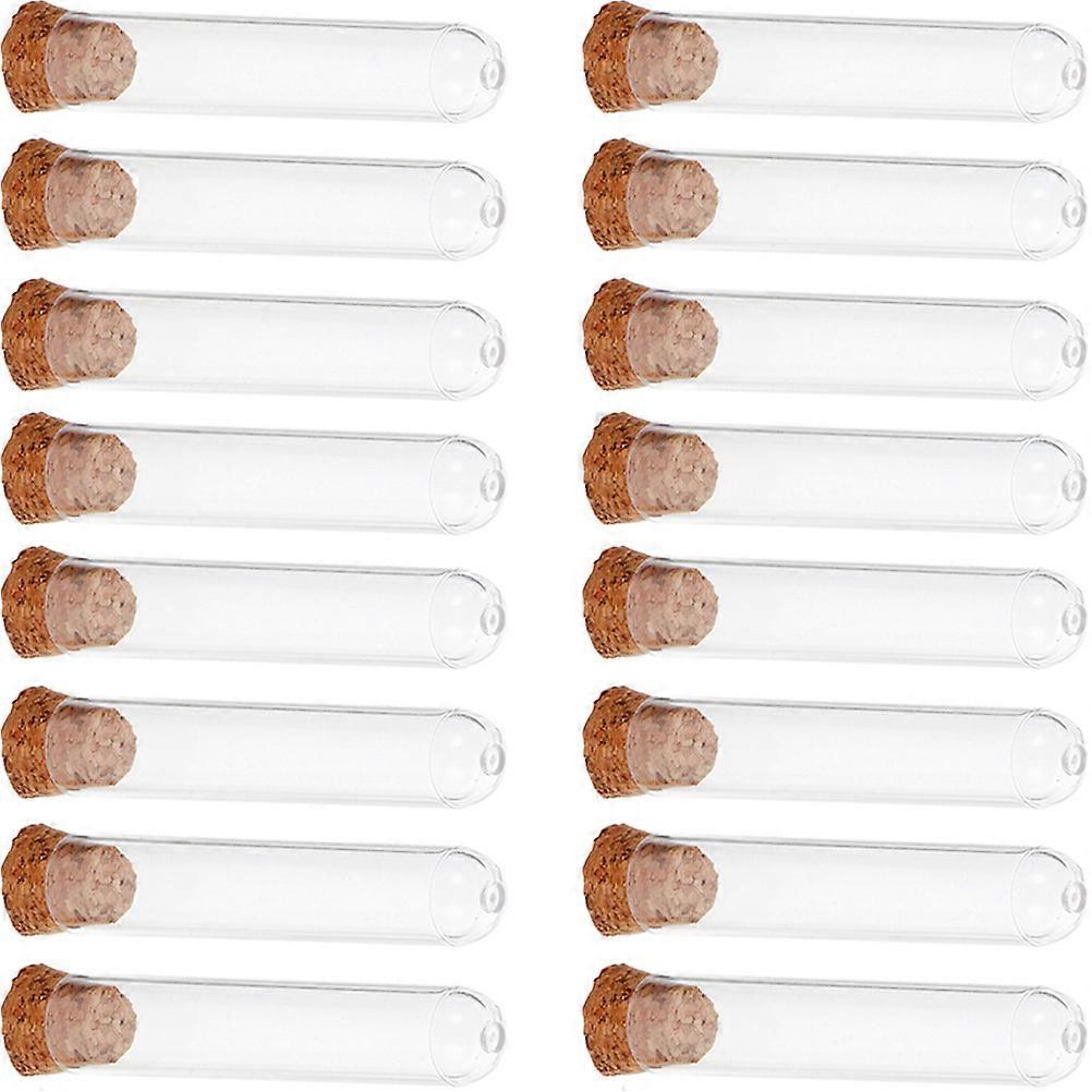 Clear Test Tubes 50Pcs with Cork for Scientific Storage Use
