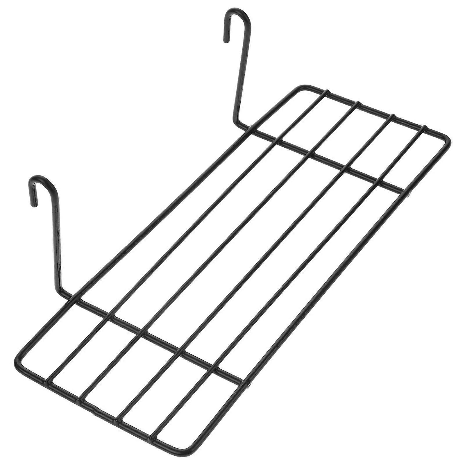 Iron Frame Shelf Wall Decoration for Storage 2Pcs Black Hanging Hooks