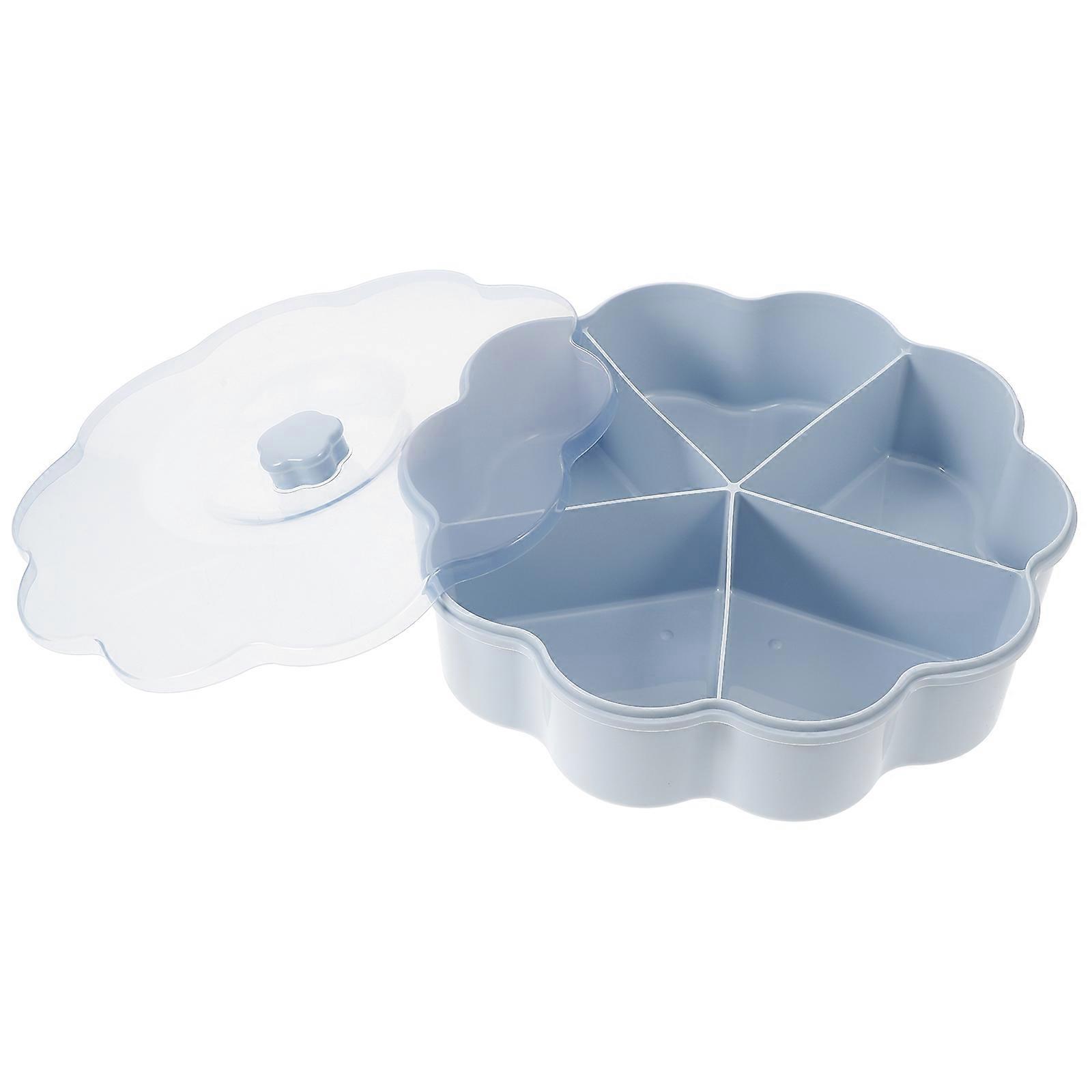 Lidded Food Container In Blue For Safe Storage Of Snacks For Guests During Parties 1Pcs