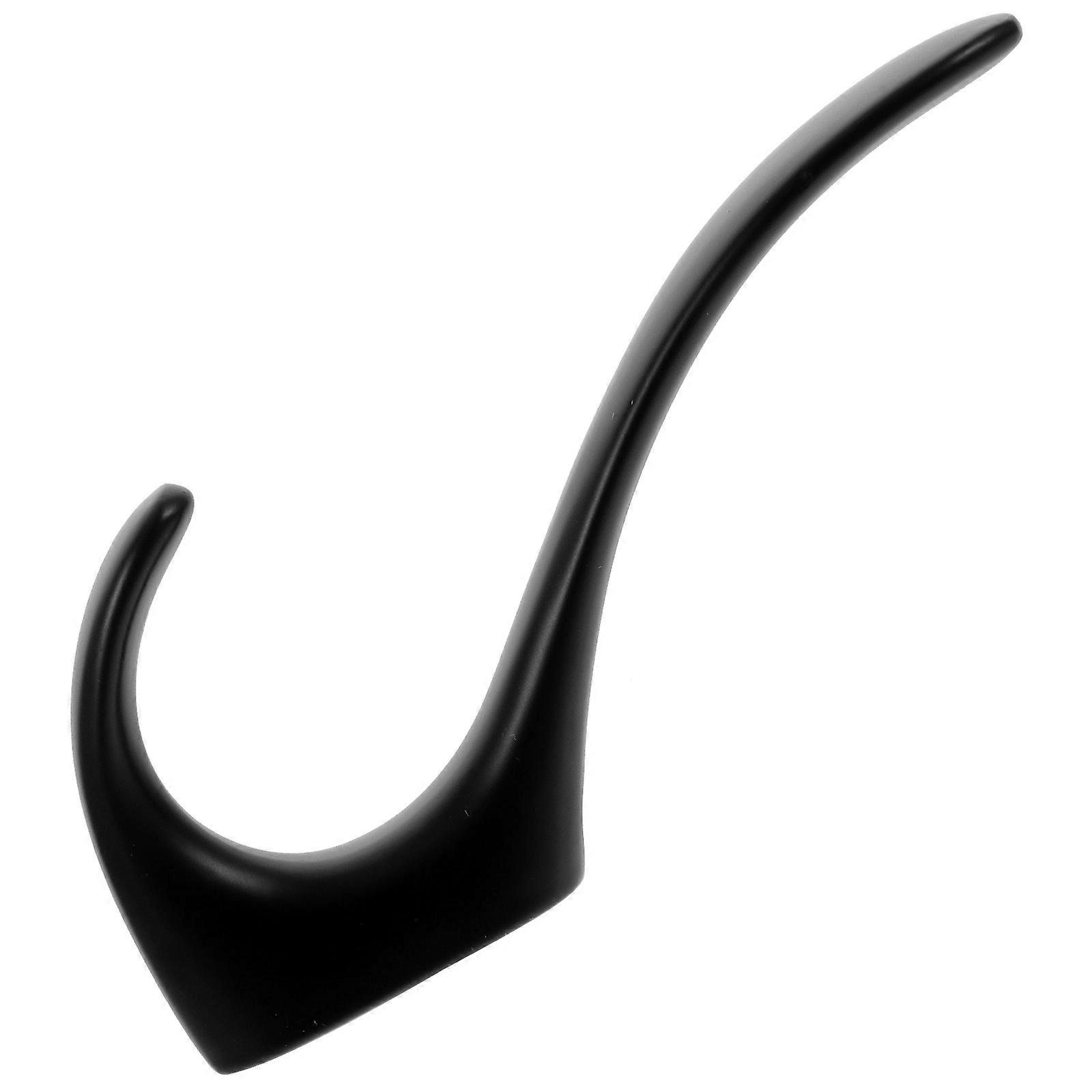 Wall Hooks Metal Clothes Hook for Hanging 3Pcs Black Robe Towel Hooks