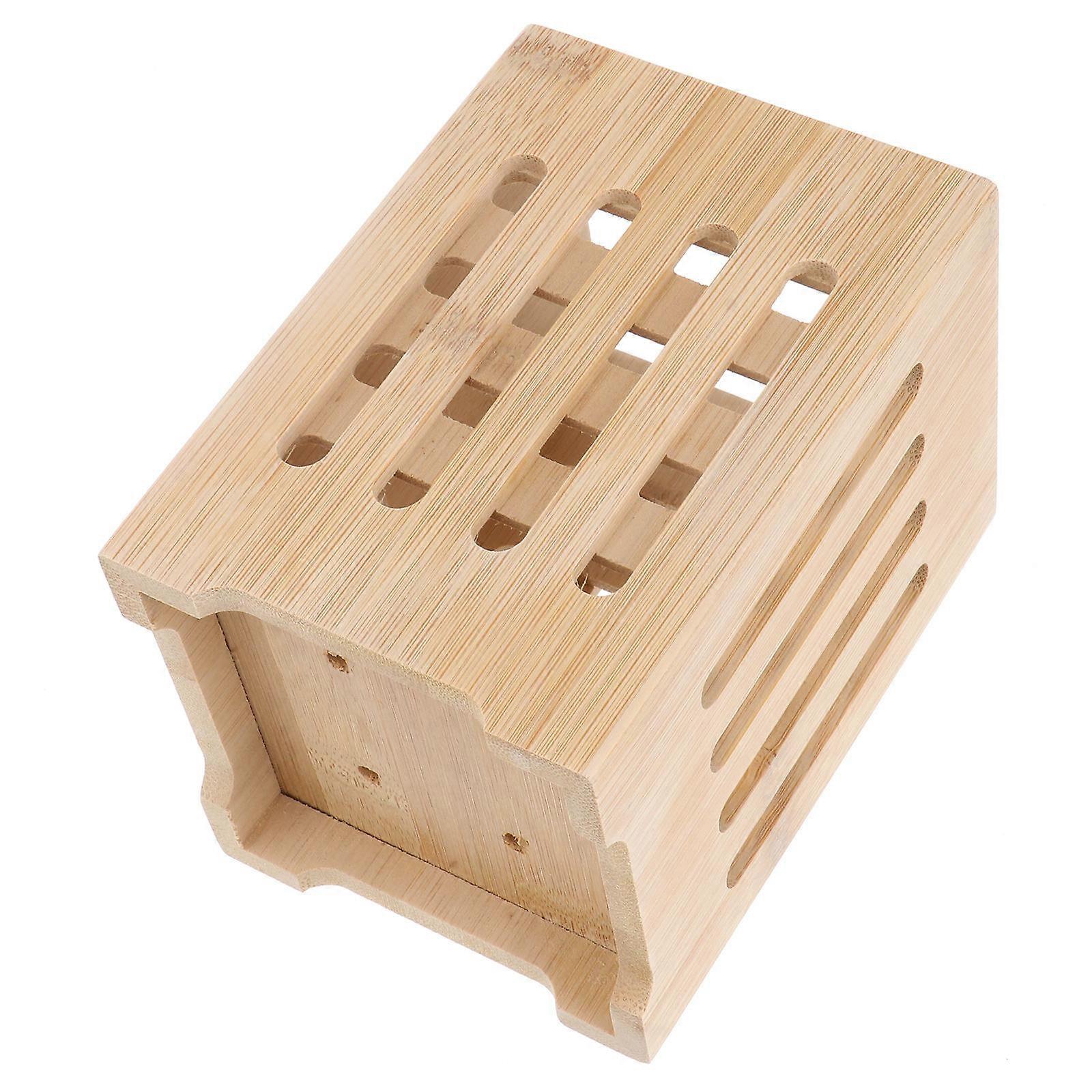 Utensil Organizer Bamboo Storage for Kitchen Use 3Pcs Beige