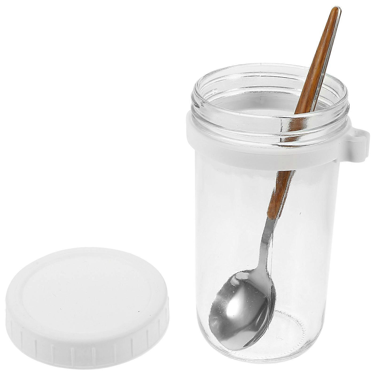 Mason Jar for Storage Glass Overnight Oats Jar 4Sets with Lid and Spoon