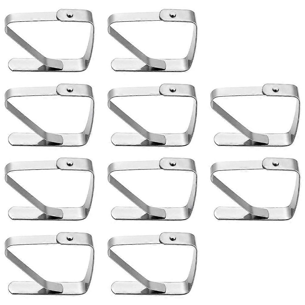 Silver Table Cloth Clamps 10Pcs Holders For Restaurant Events Practical Design Use