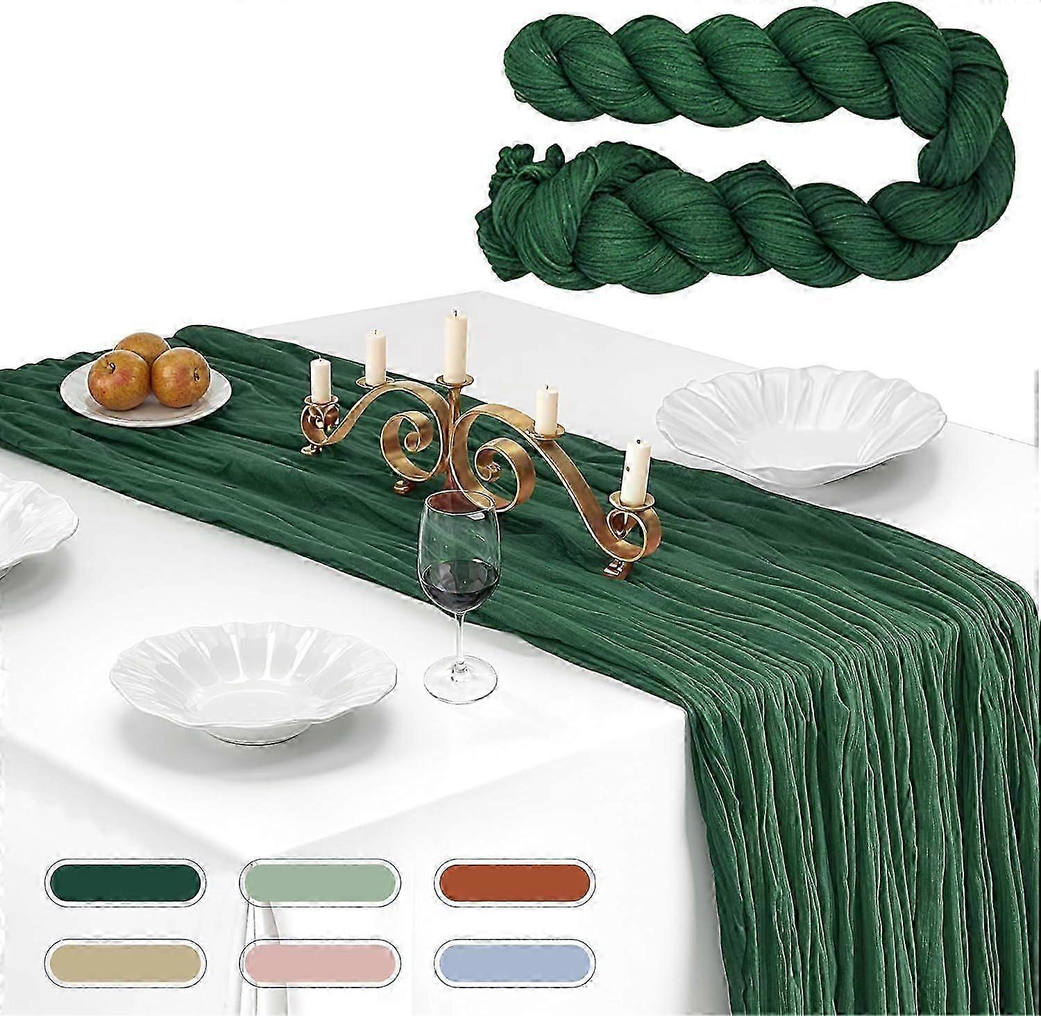 2025 Latest Model 1 pack of cheesecloth table runner 10 feet transparent table runner for