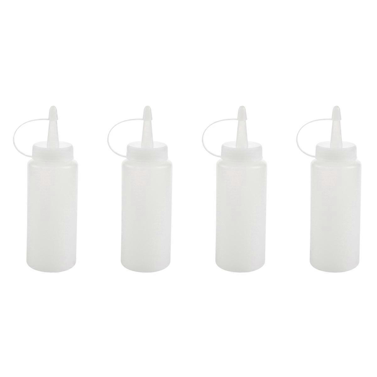 Plastic Squeeze Bottle Condiment Dispenser white 6oz