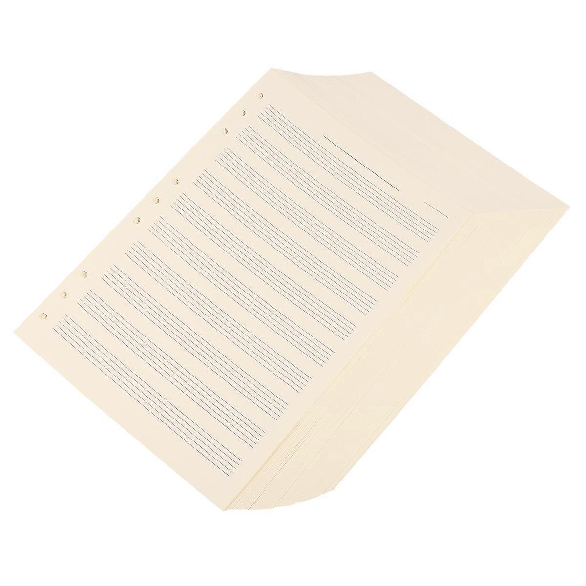 Notebook Refill for Musicians Loose-Leaf Manuscript Paper 200 Sheets White