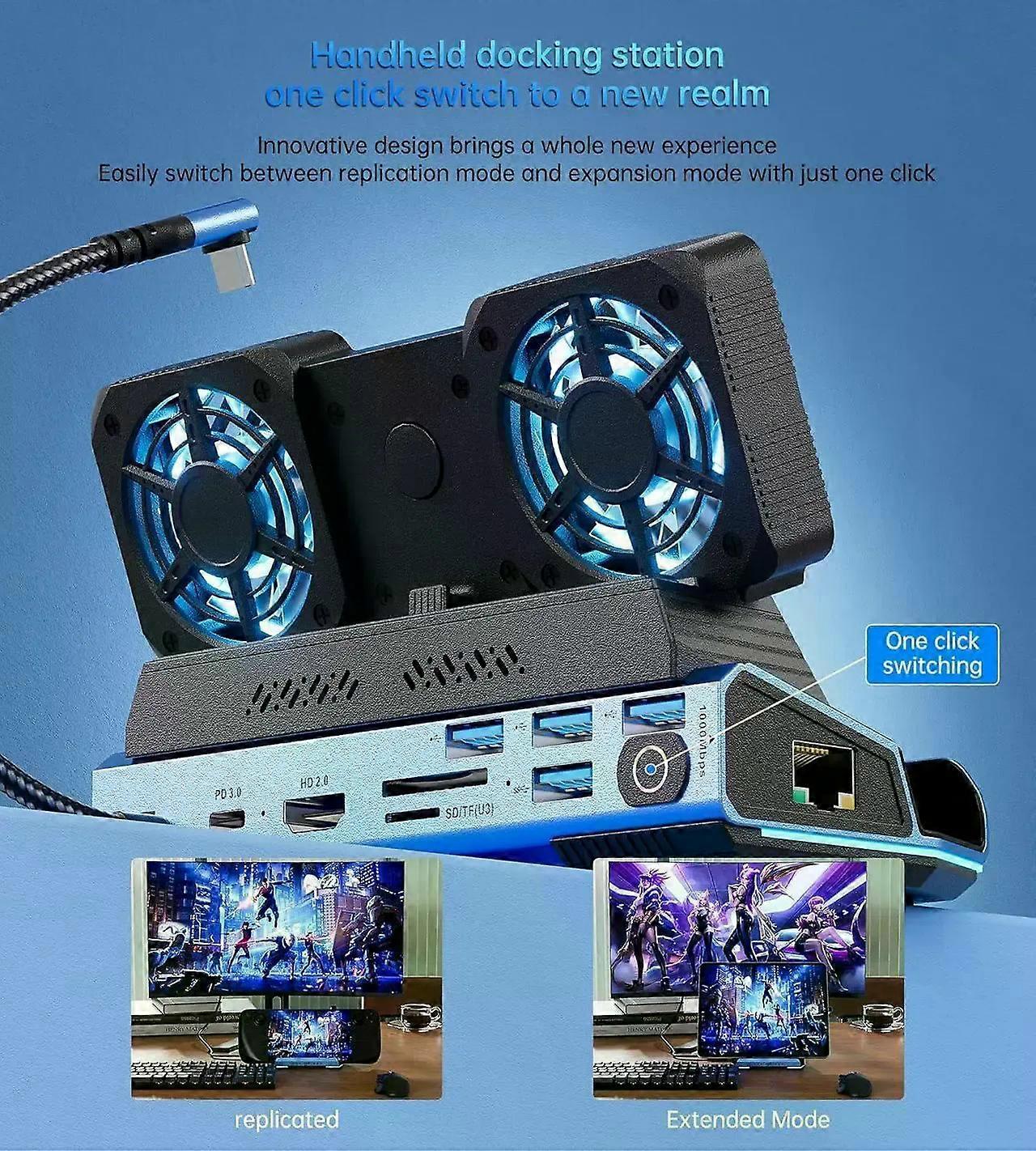 Steam Deck OLED & ROG Ally X & Legion GO - 10-in-1 Docking Station