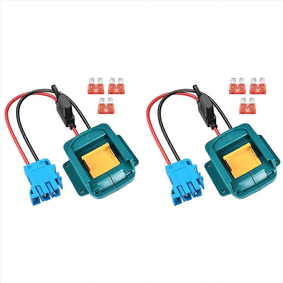 2X Adapter for 18V Li-Ion Battery Adapter Conversion Kit with Fuse Holder and Wire Harness Connector