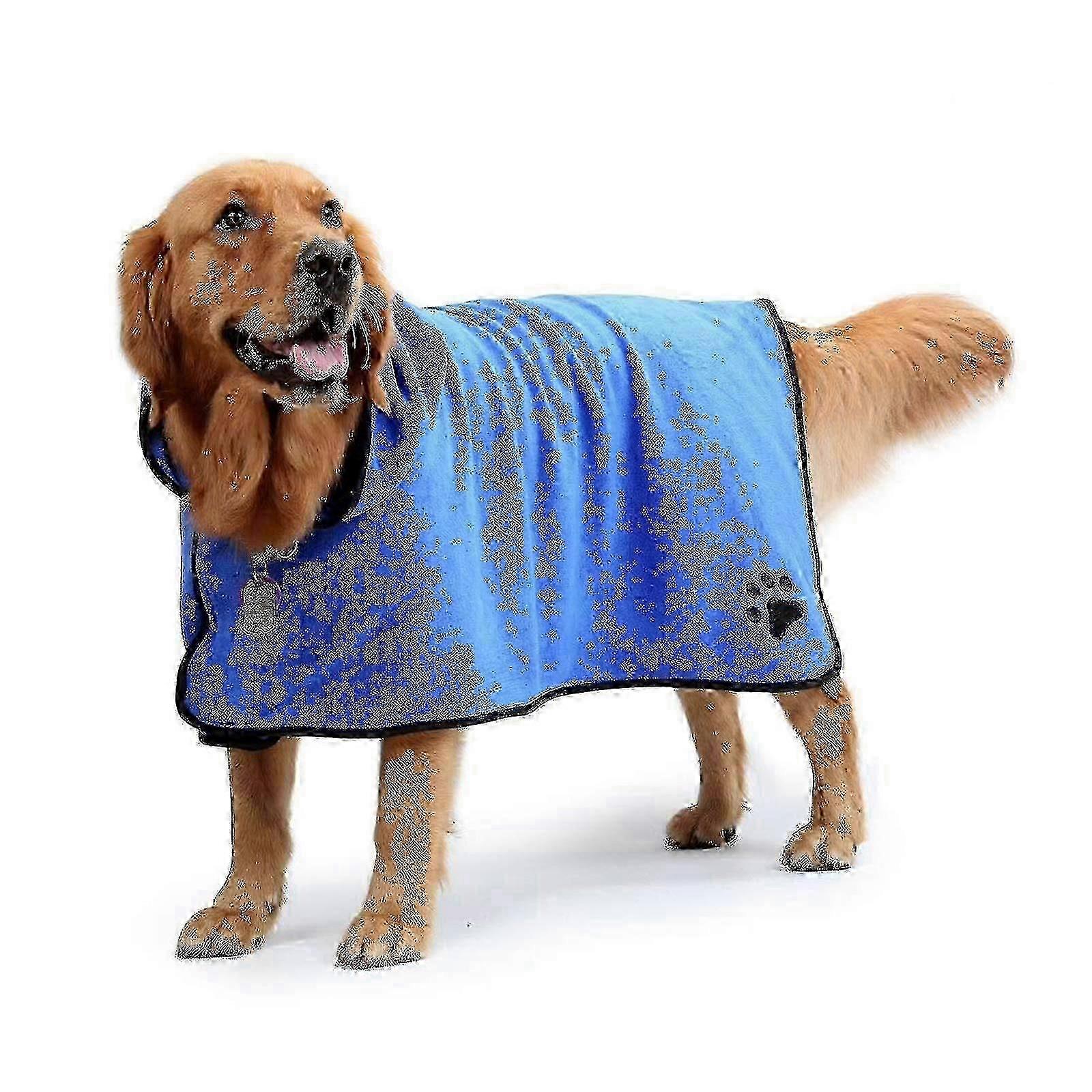 Quick Drying Pet Bath Towel,dog Bathrobe Towel With Adjustable Strap