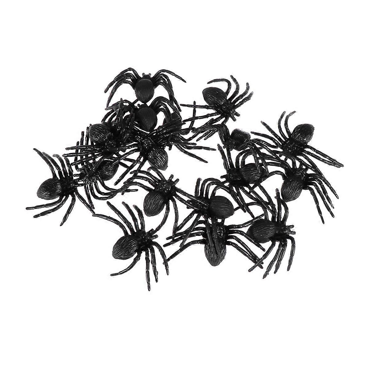 Spider Toys Simulated Black Spider for Trick 50Pcs Insect Prank
