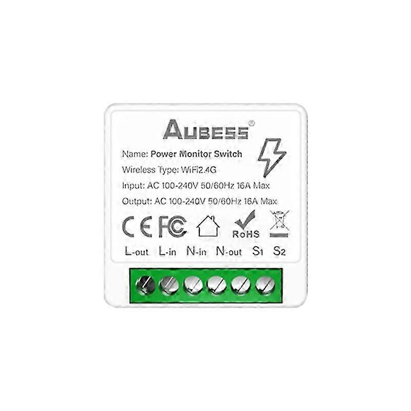 Tuya WiFi MiNi Smart Switch With Energy Monitor 16A 2-way Control Wireless