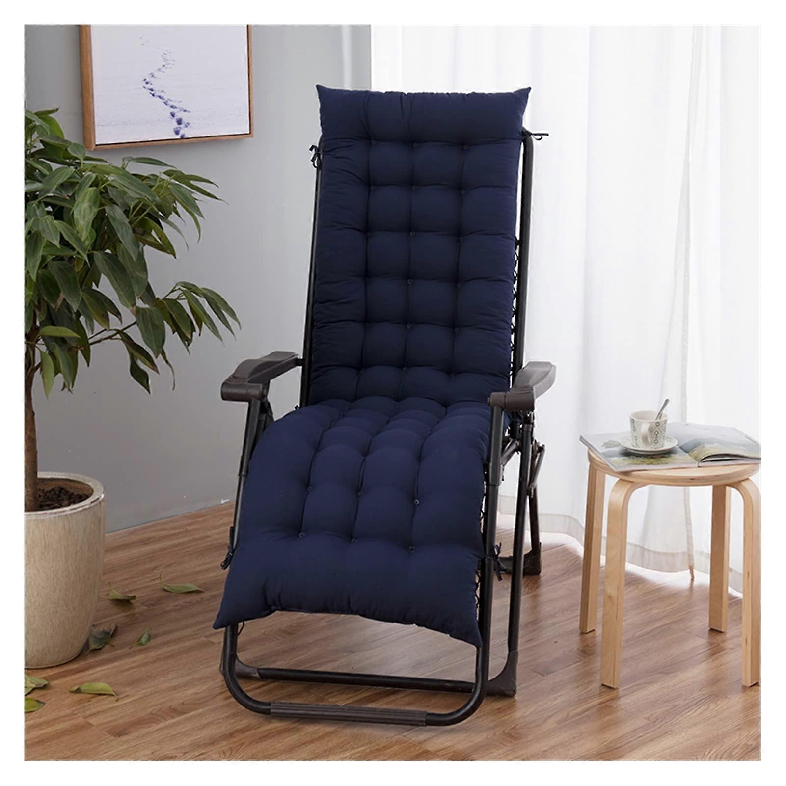 Outdoor Rocking Chair Cushion Pad With Non Slip Backrest Ties Thick Memory Foam Patio Sun Lounger Style 15 52x200cm