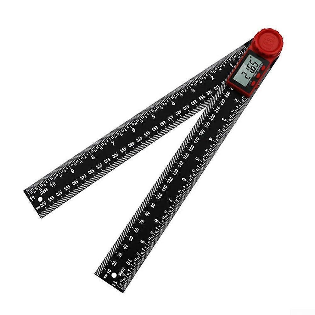 Digital Angle Finder 300mm Carbon Fiber Protractor Ruler for Woodworking and Metalworking, Precise Angle Measurement