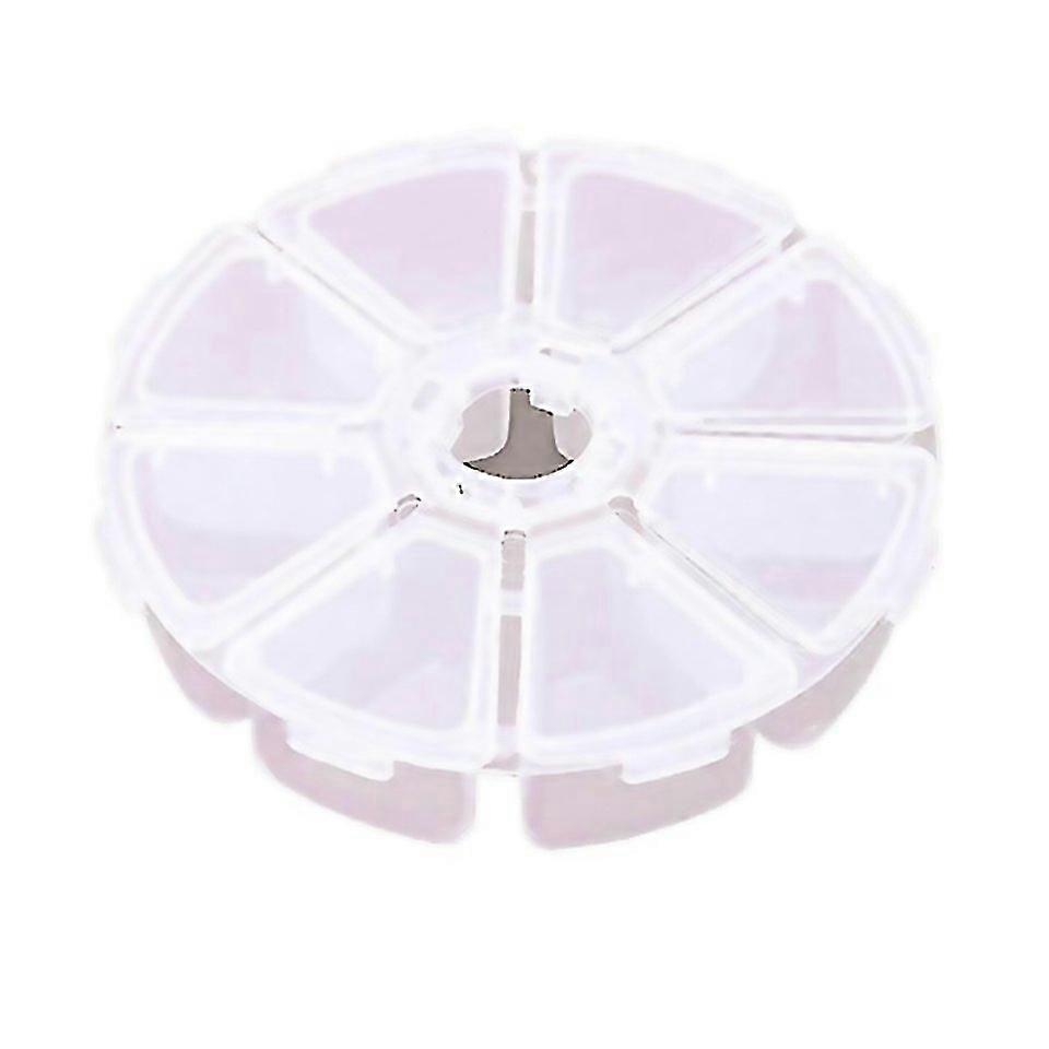 For Medicine Box Round Shape Classification Storage 8 Grids Classification Bead Organizer For Travel