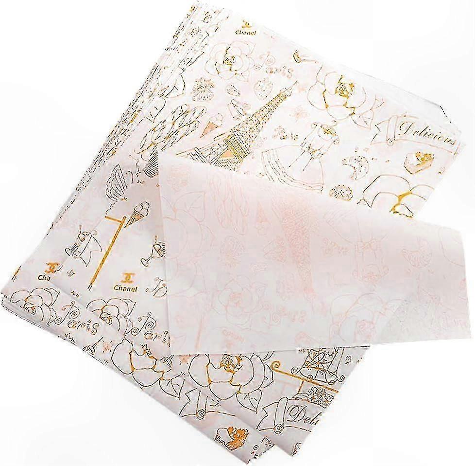 100 Sheets Cheese Wrap Paper, Waterproof Oil-proof Food Wrapping Paper for Sandwich Bread Cake Burger