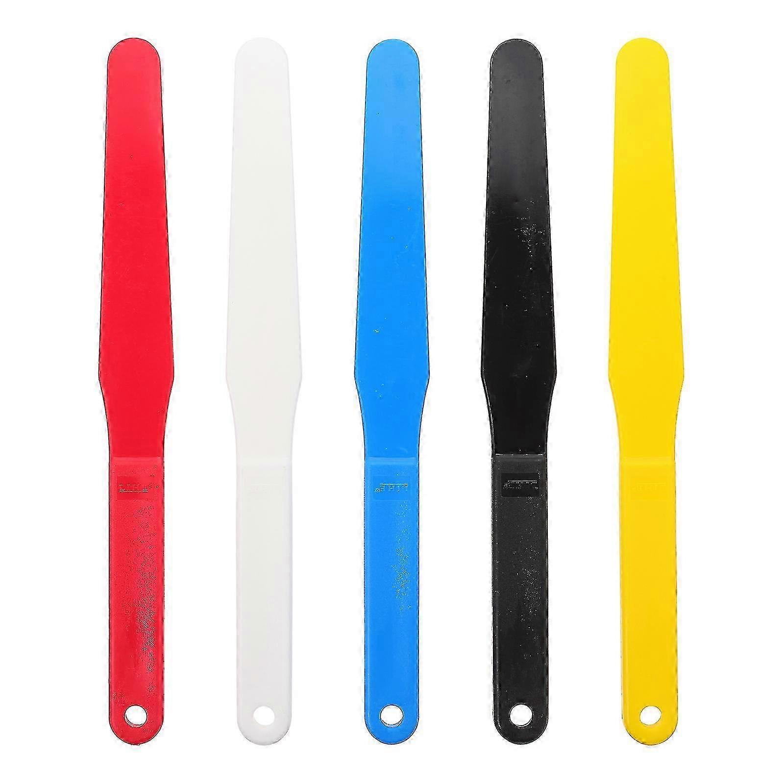 5pcs Portable Screen Mixing Scrapers Oil Painting Spatulas (random Color) Z