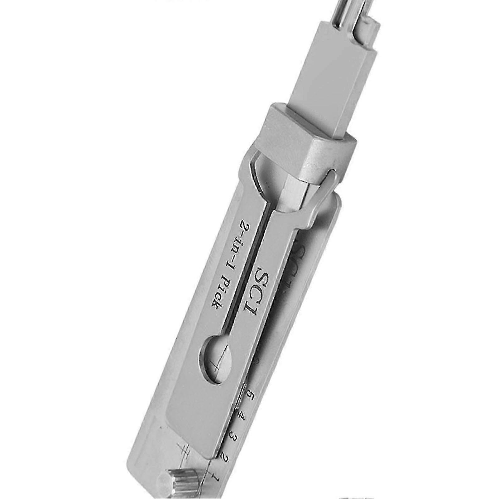Key Decoder 2 in 1 Stainless Steel Key Pick Up Hook Tool Hardware for Repair Maintenance