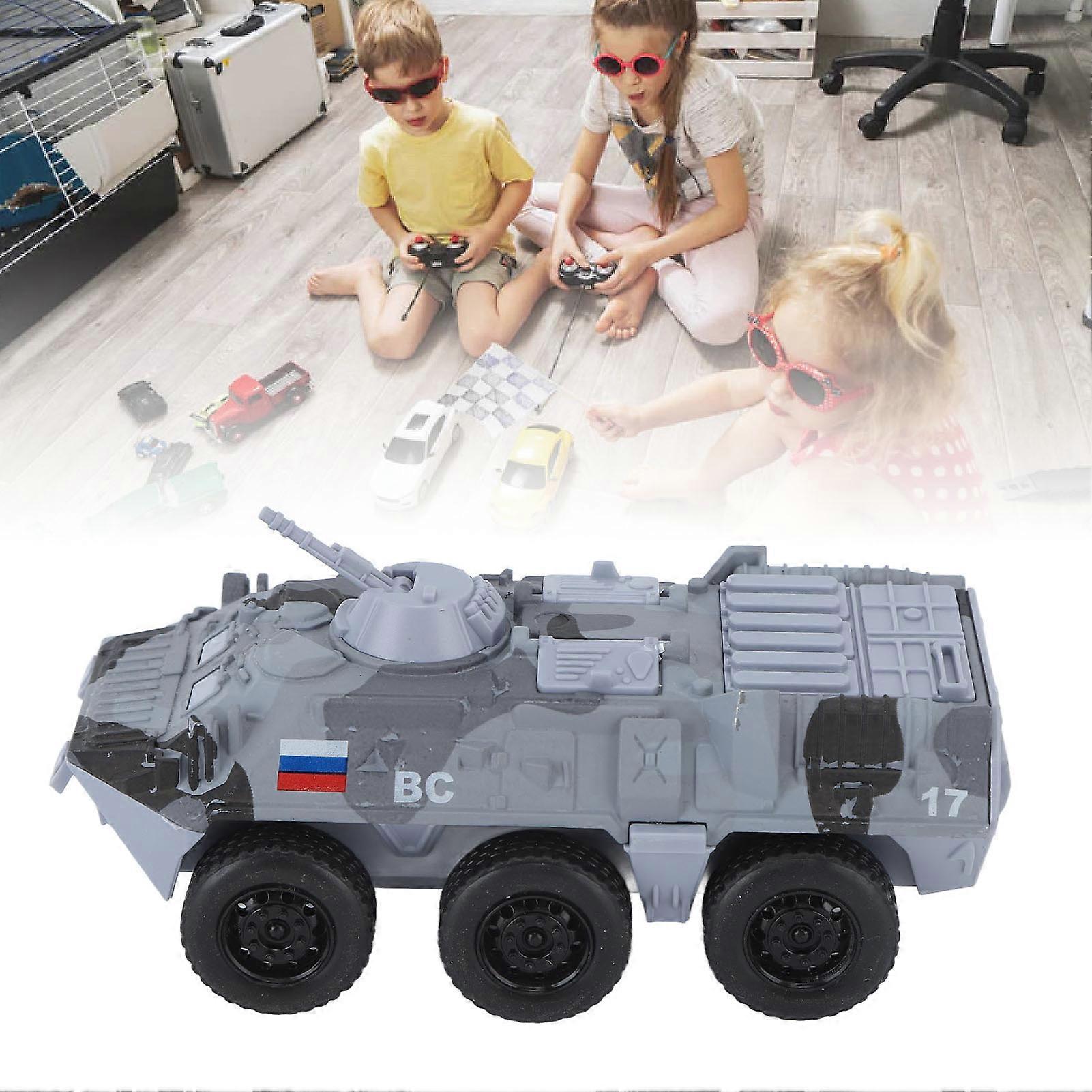 Armor Car Plane Kit Alloy Rotation Pull Back Adjustable Stimulation Armor Airplane Model Set for Children Armored Car(Grey) 