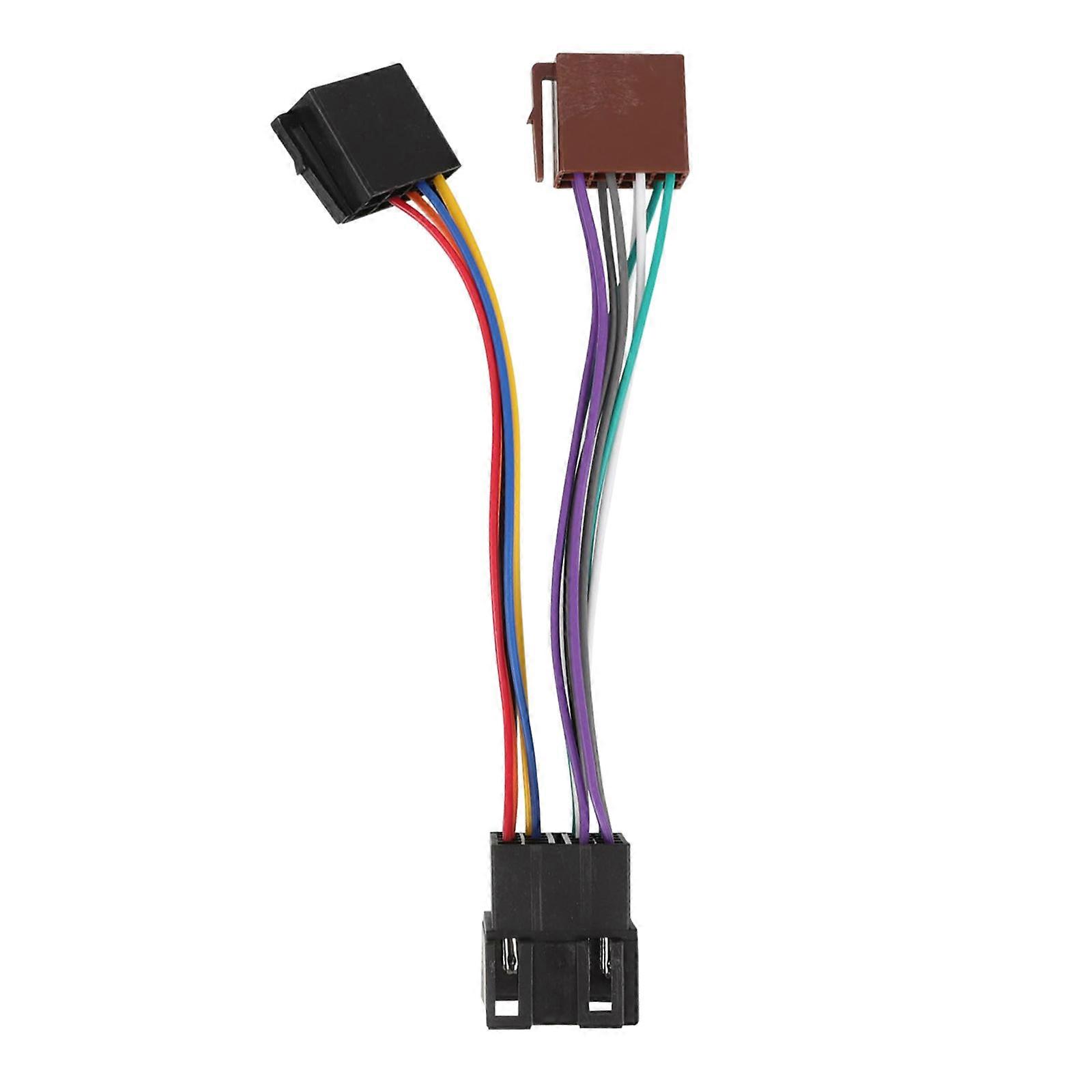 Universal Car Stereo Female Adapter Cable with ABS Material for Stable Car Audios System Connection Easy Installation Multicolor