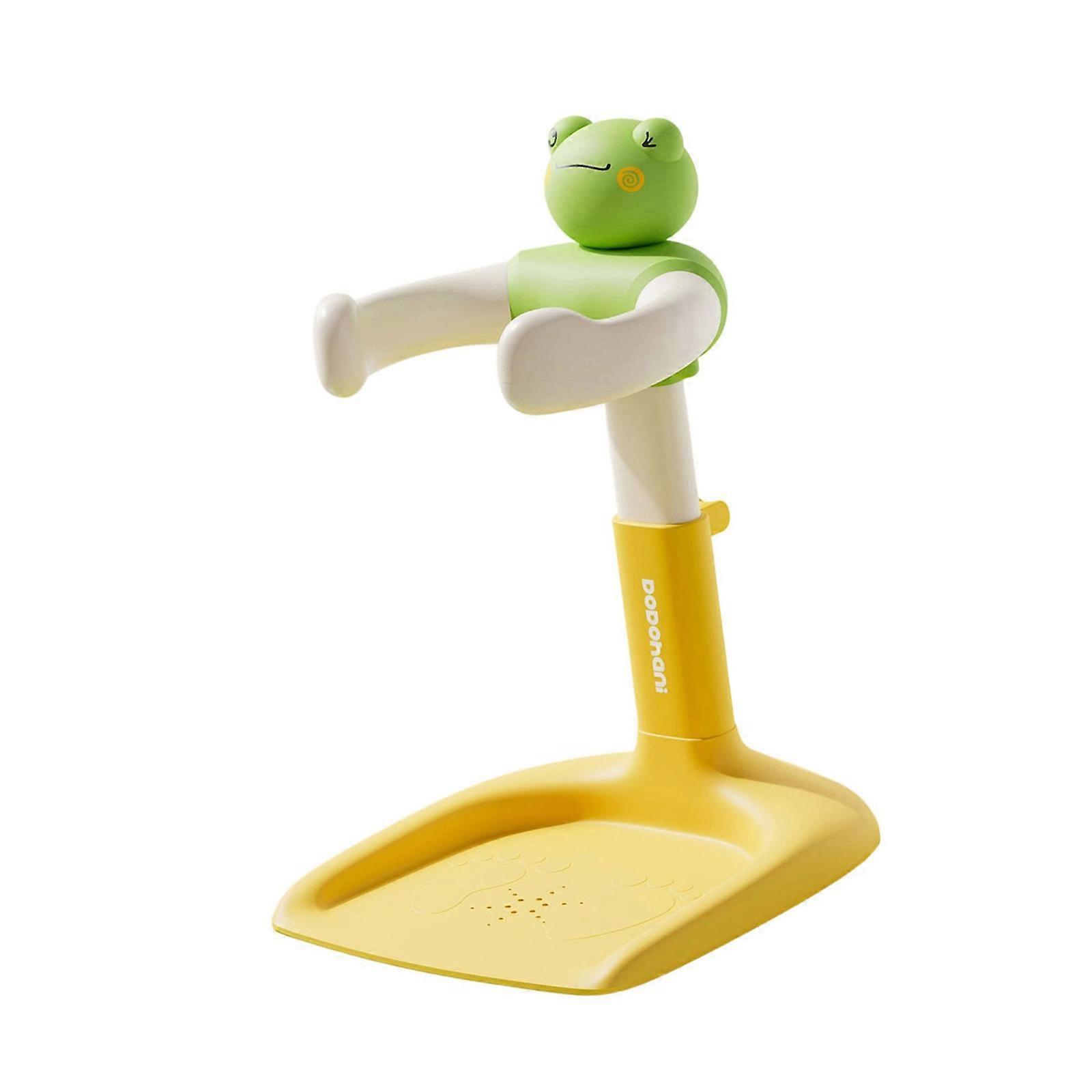 Toddler Bath Support Rack Adjustable Height Foldable Design Anti Tip Base Portable Shower Stand Bathing Assist Helper  Yellow