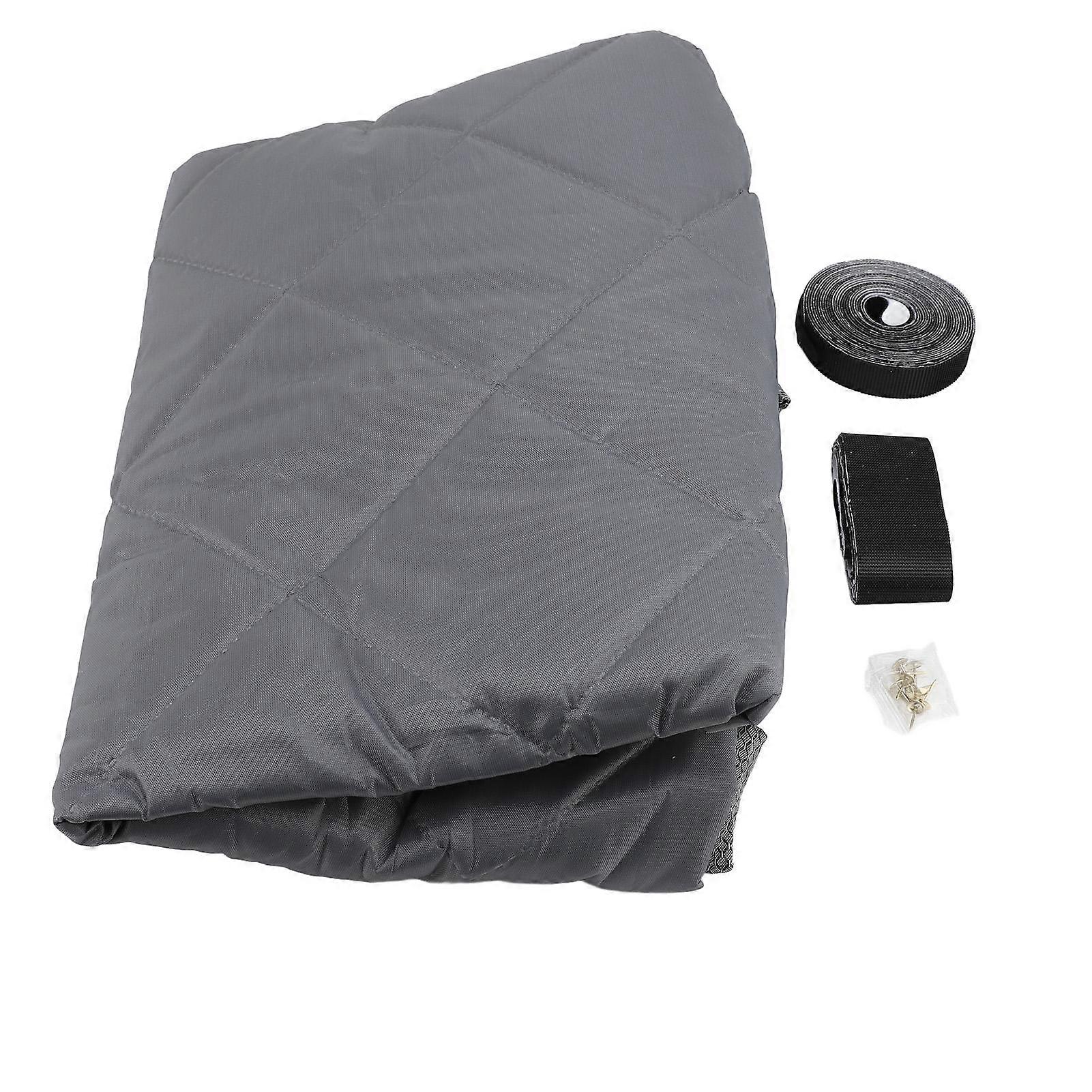 Insulated Door Curtain with Hook and Loop Thicker Oxford Cloth Windproof Water Resistant Side