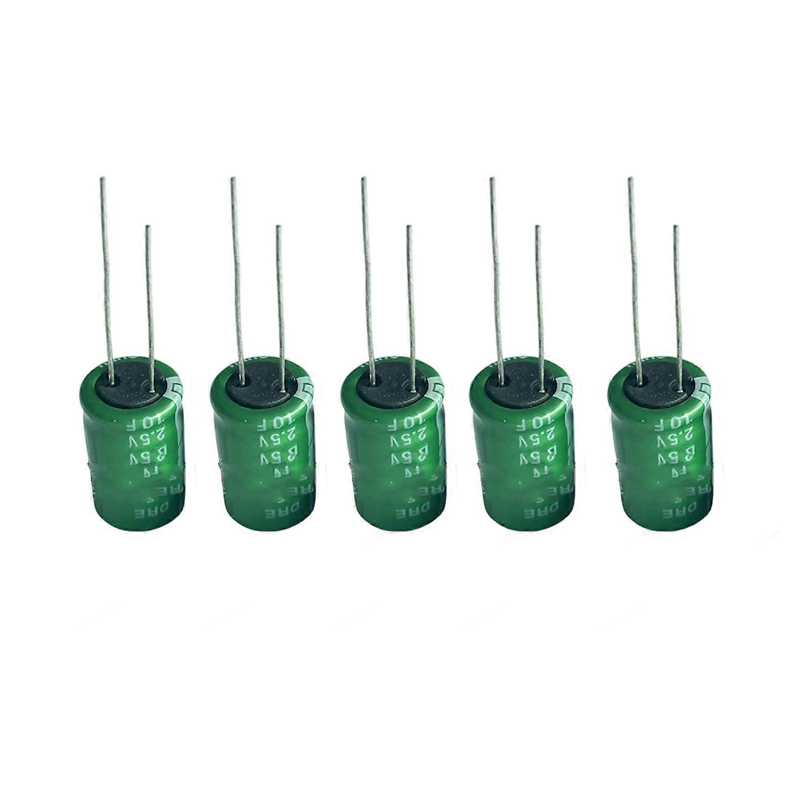 Miniature 2.5V 10F Super Capacitors Super Low ESRs Instants Power Discharge for Electronics and DIY Projects Multicolor