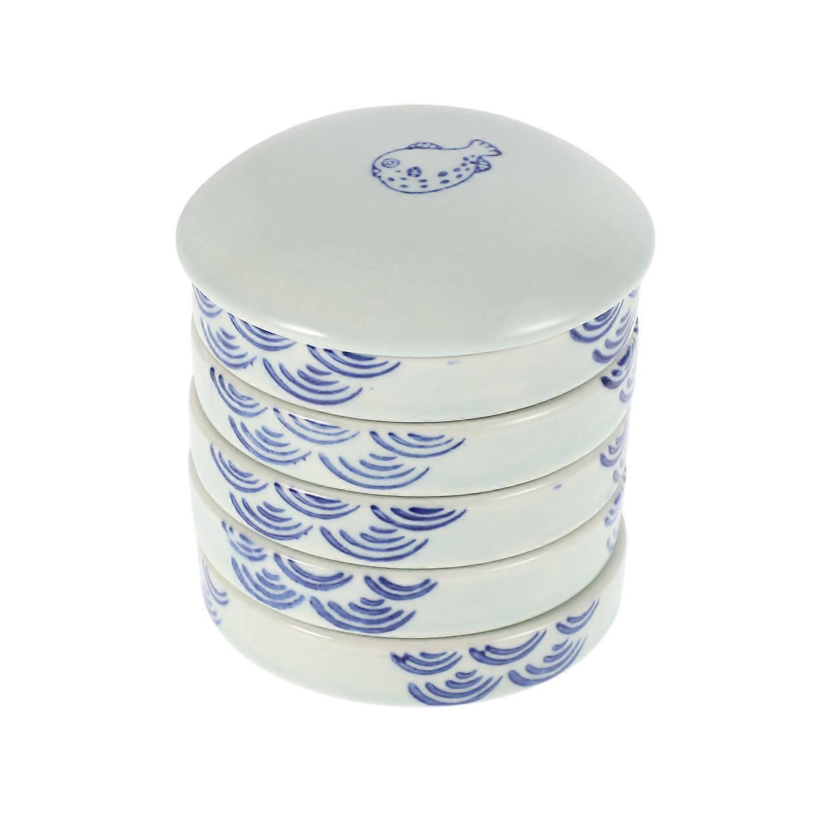 Ceramic Paint Palette for Painting 5 Layer Stackable Pigment Tray