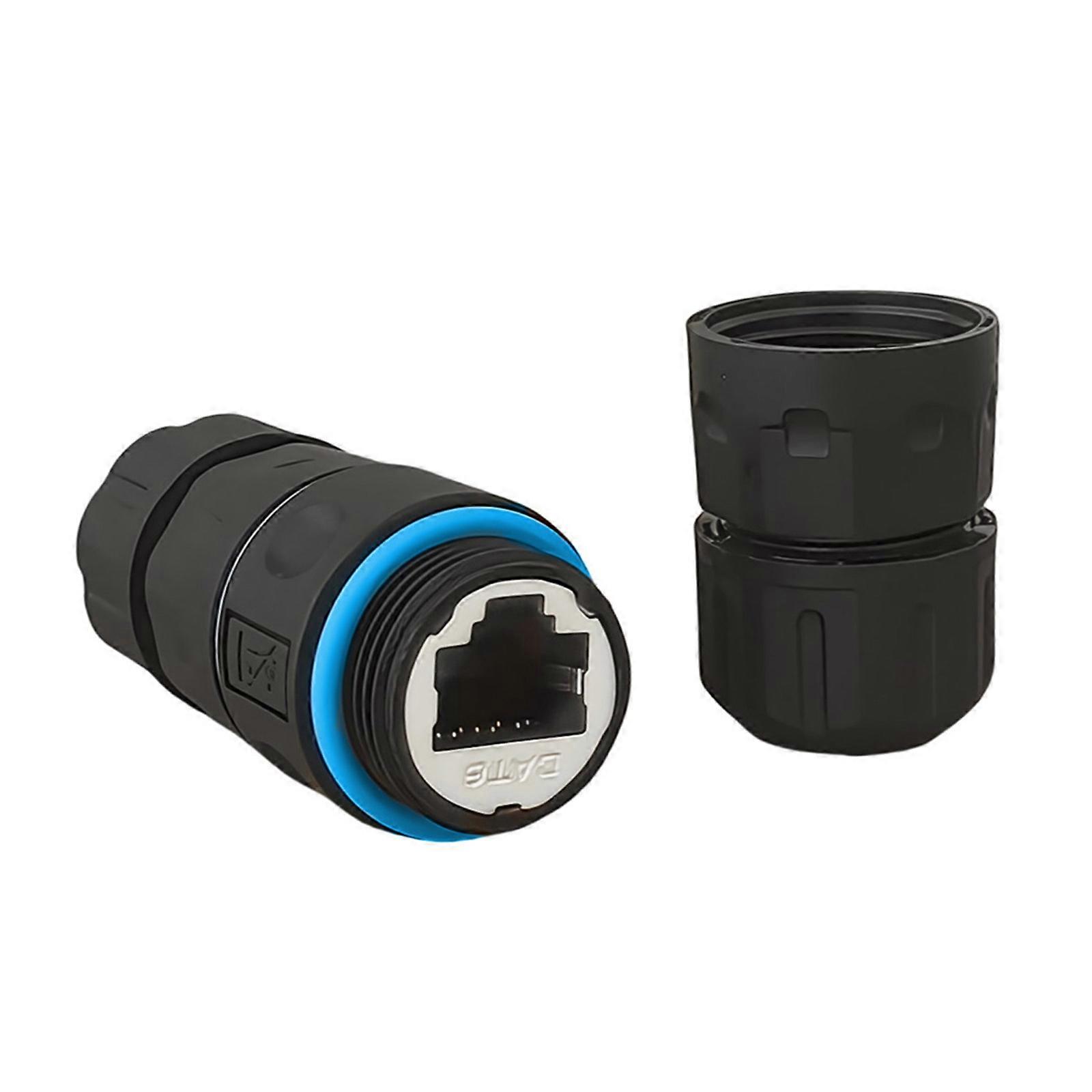 RJ45 Female To Female Coupler CAT6 IP68 Protected Metal M20 Port For Severe Area Use Networking Connector Patch Multicolor