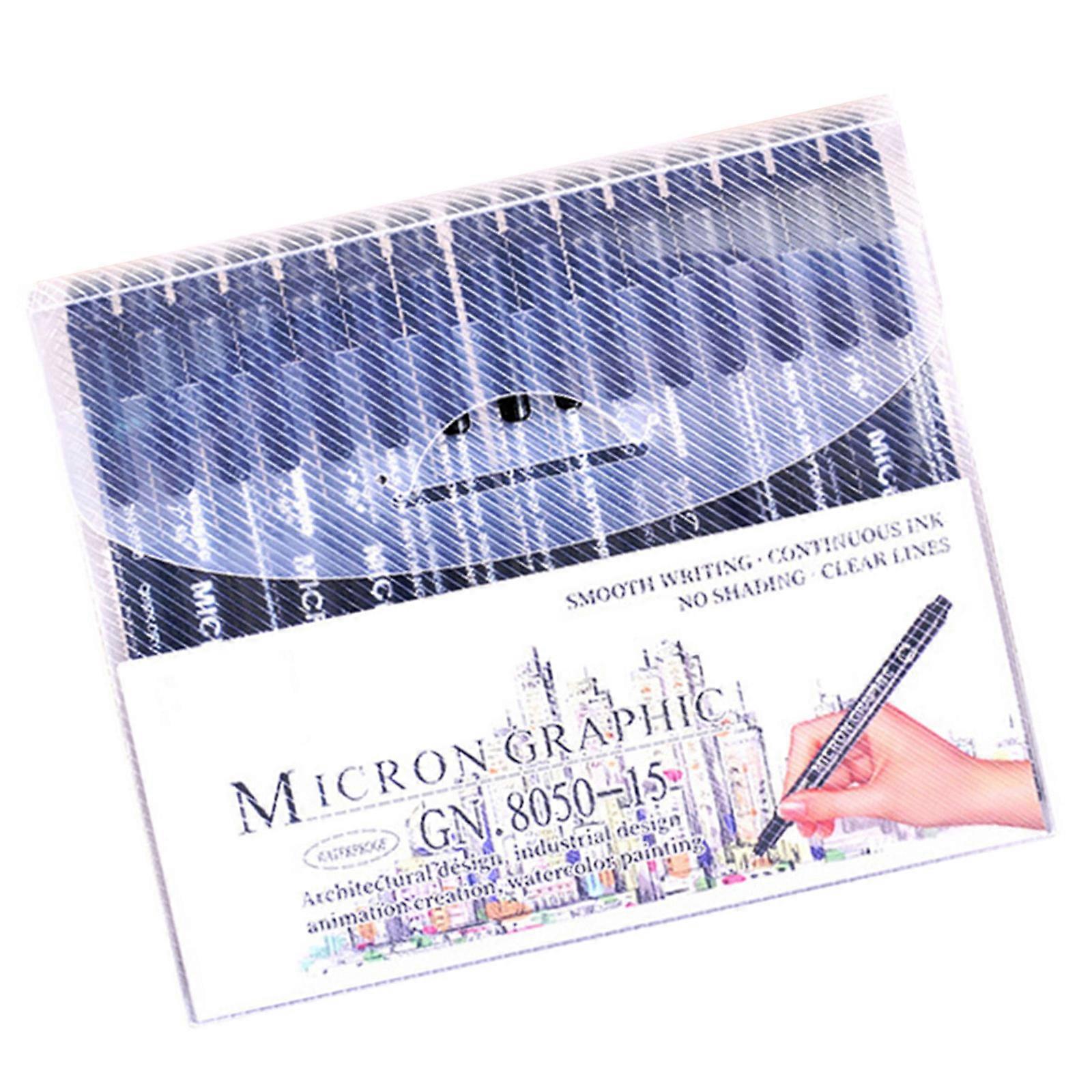 15 Pcs Calligraphy Pen Hand Lettering Pen 15 Sizes Black Calligraphy Set for Exercise Lettering Writing Drawing Diary Multicolor