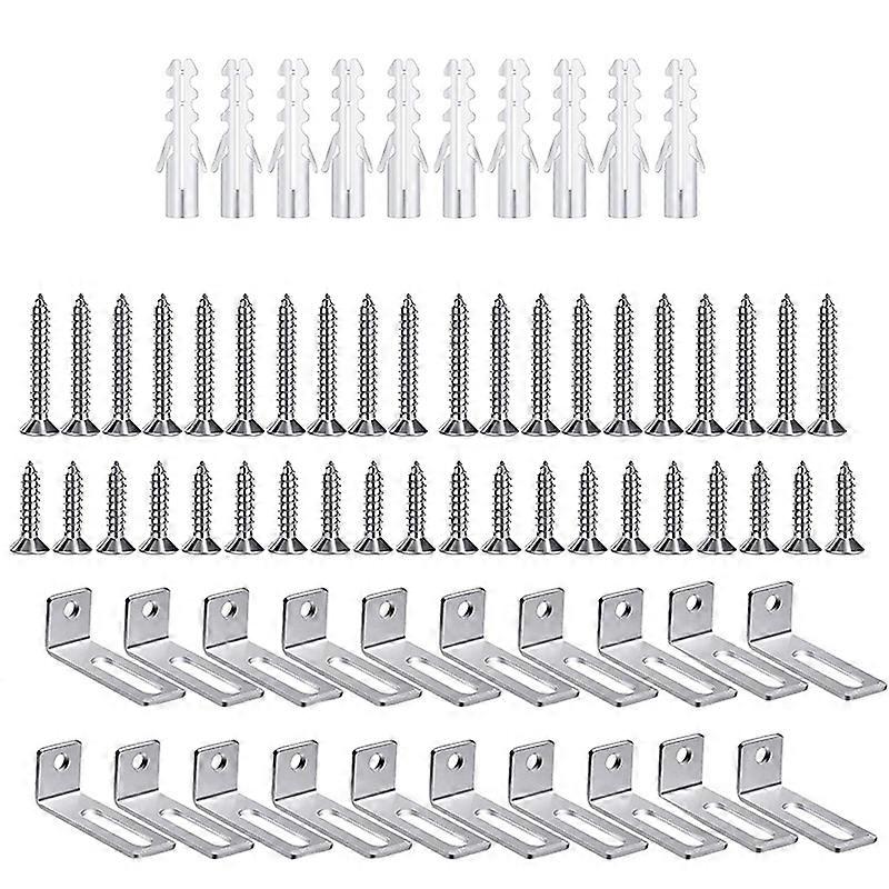 20 Divisions Expert Writingboard Wall Fixing Set Permanent Metal Brackets for Office Use Multicolor