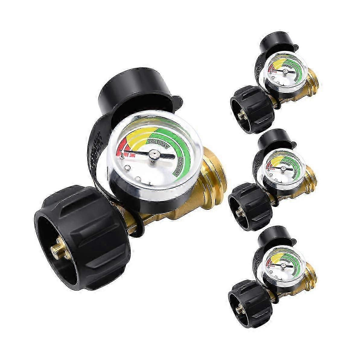 Propane Tank Gauge, 4 Pack Propane Tank Gauge Level Indicator Leak Detector, Qcc1/type 1 Connection