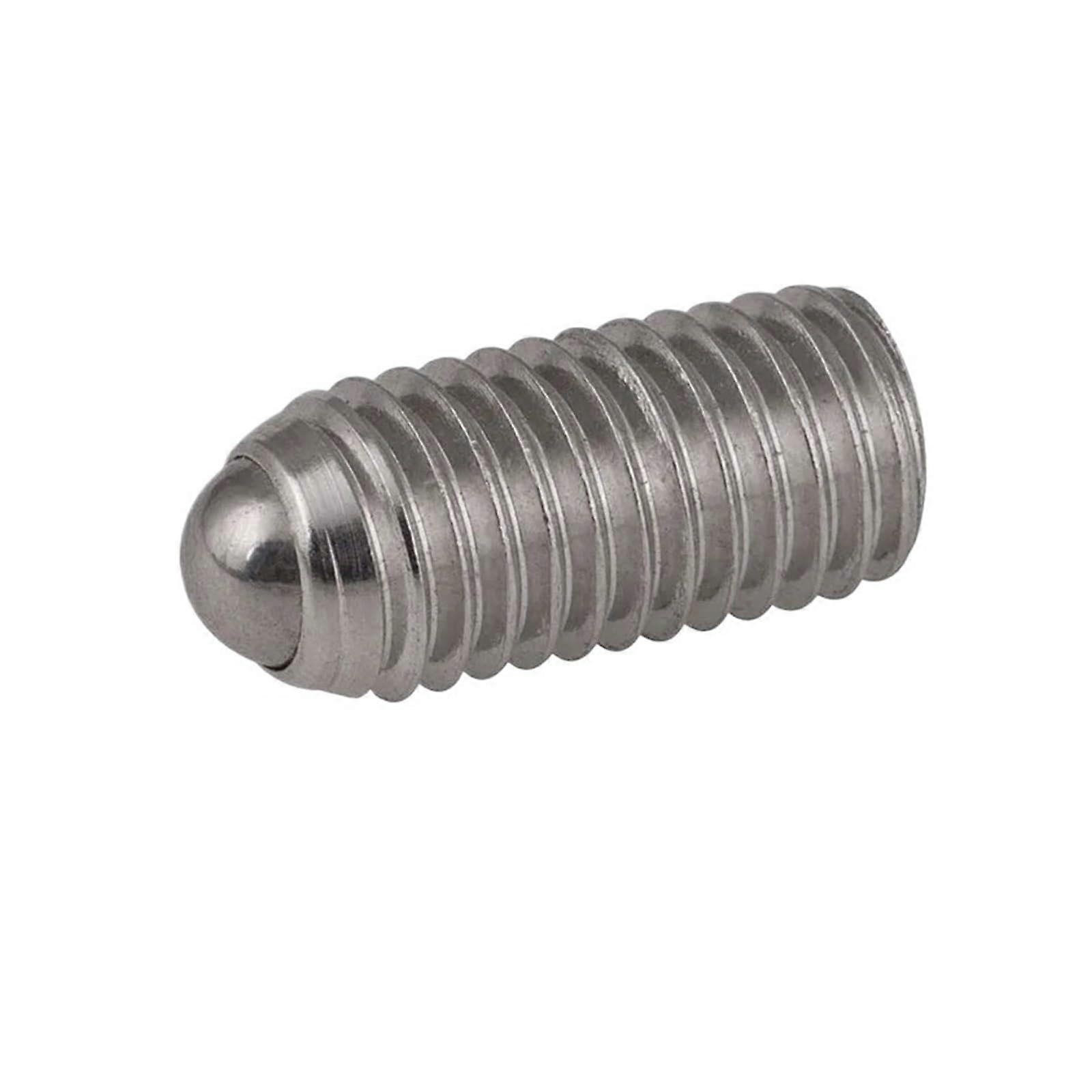 Ball Plunger Set Screw Hex Socket Grub Point M16 16mm Silver for Machinery Fixtures