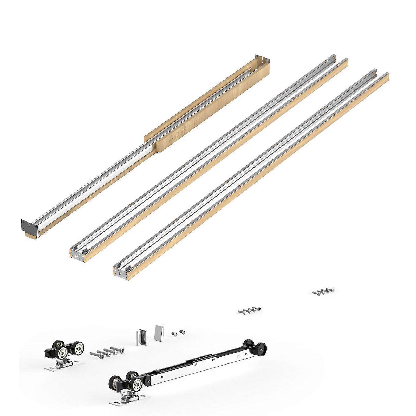 Pocket Door Frame Kit, for 610-914mm Wide 2032mm High Door, Pocket Door Kit with Two-Way Soft Close Mechanism