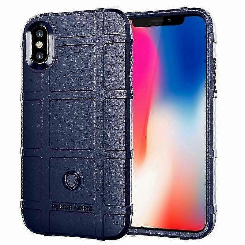 f For iPhone X Full Coverage Shockproof TPU Case(Blue)
