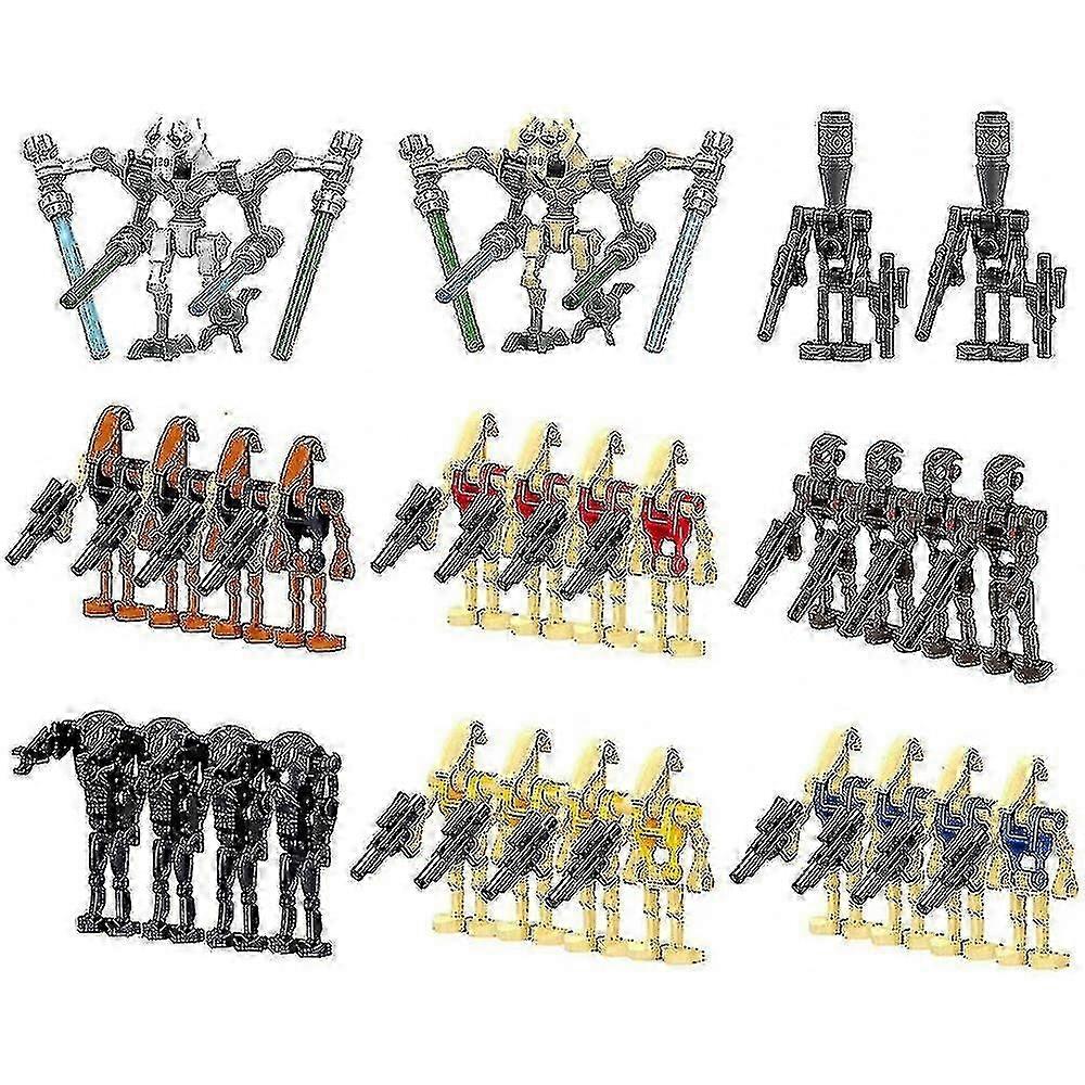 28Combat soldiers, generals, and robots with weapon suits; blocky action figures toy.-HX