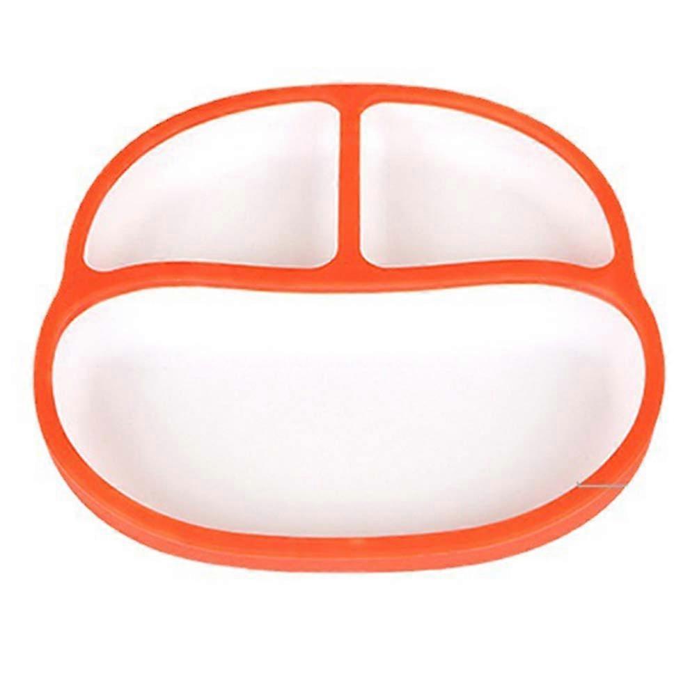 Children'S Grid Dinner Plate, Suction Cup Tableware, White