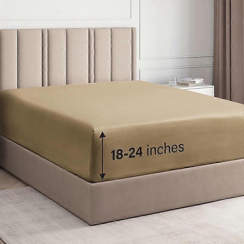 CGK Deep Pocket Fitted Sheet ONLY �C Ultra-Soft Microfiber, Wrinkle-Free, Fits Up to 24" Mattress (SINGLE SHEET)