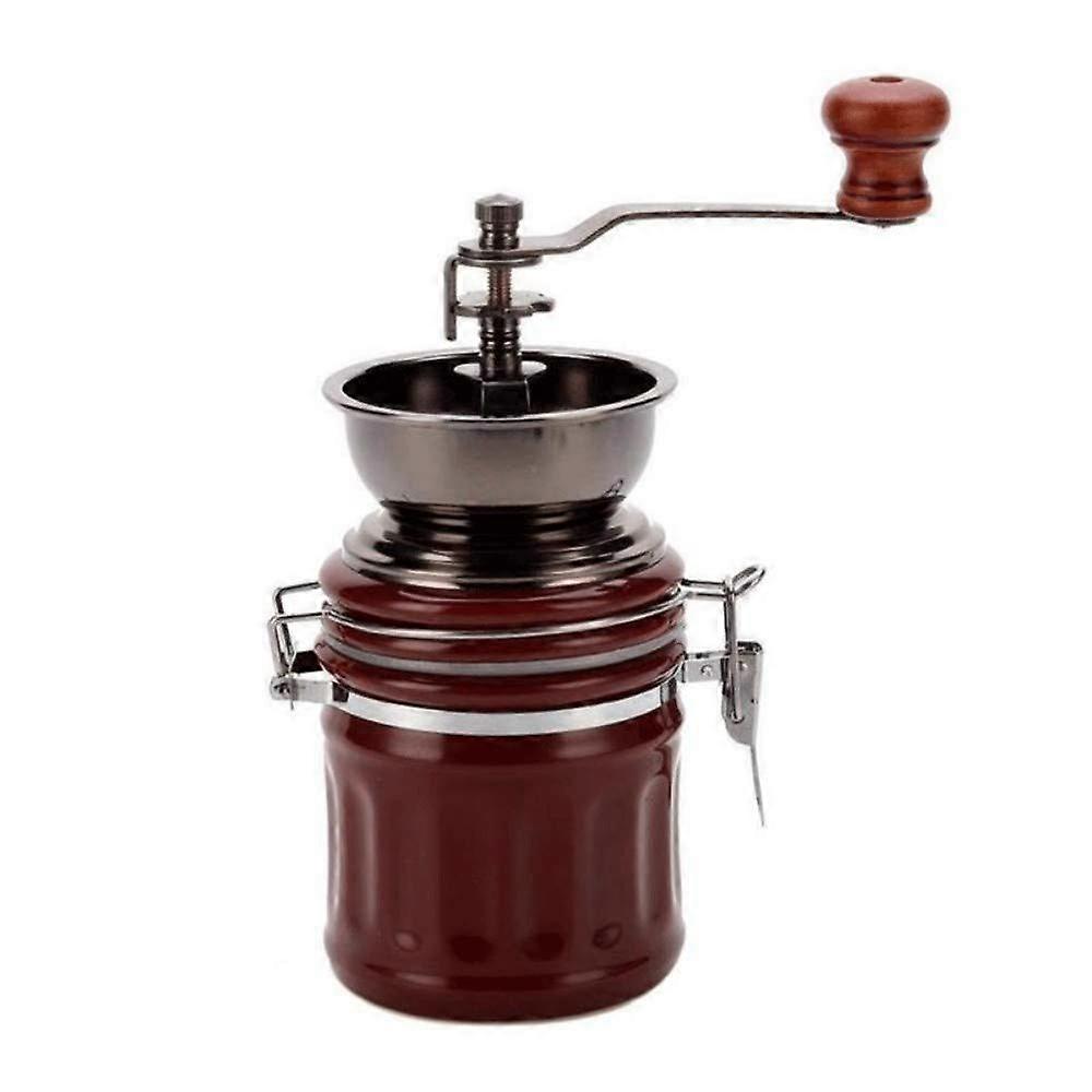Coffee Grinder Manual Hand Crank with Washable Powder Container for Home Brewing