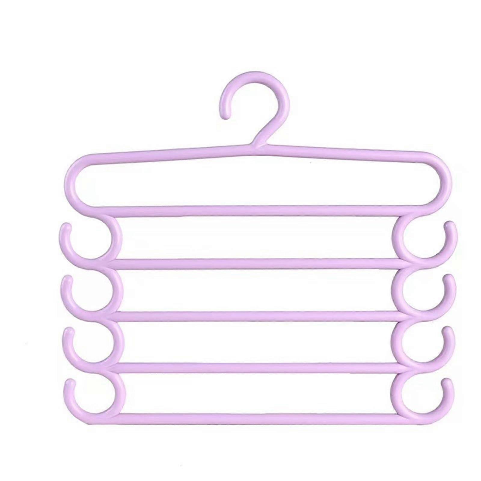 Folding Pants Hanger MultiLayer Trouser Rack for Closet Storage Scarves Towels Coats (White, 38.5cm)