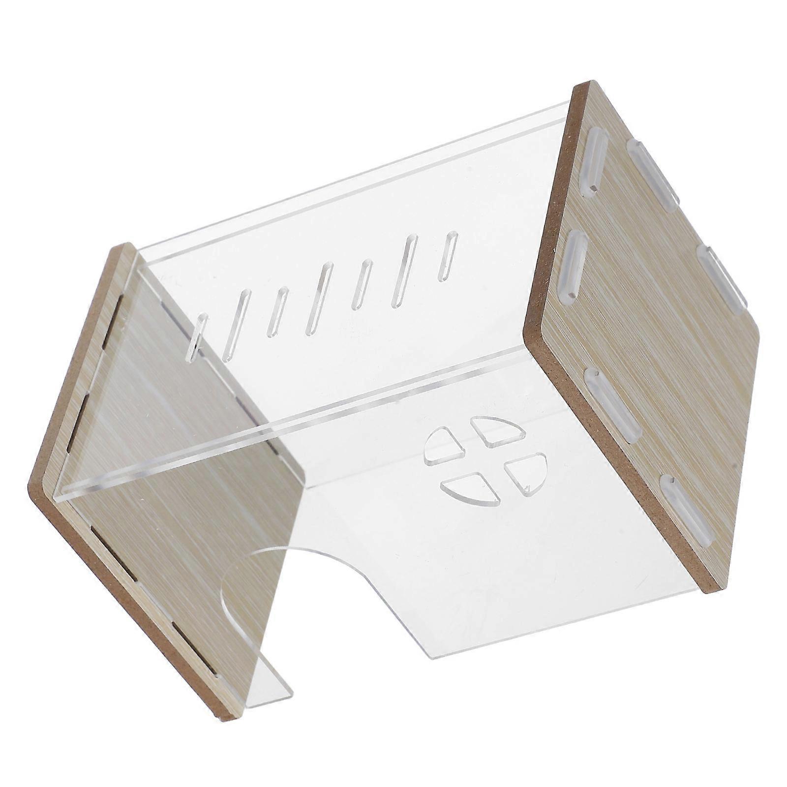 Clear Hamster Platform Hideout for Indoor Use with Transparent Design