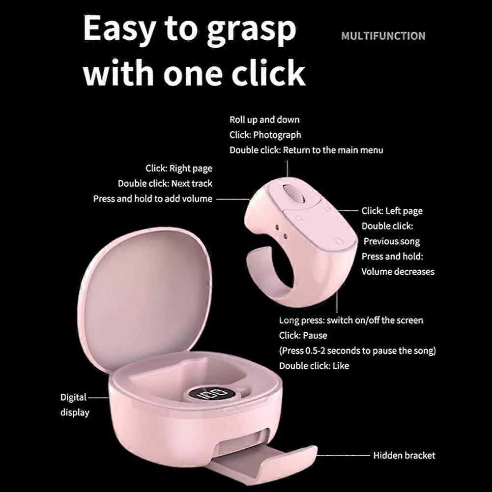 Smart Fingertip Ring Remote Control Roller Intelligent Control Bluetooth Remote Control Mouse Wireless Bluetooth Mobile