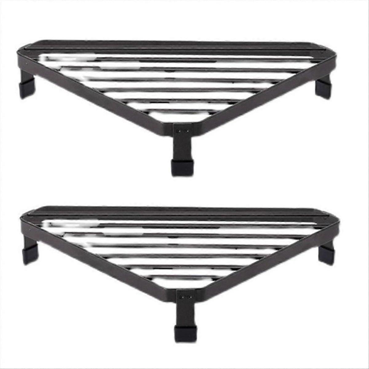 Furnace Angle Frame Wrought Iron Triangular Iron Frame Shelf Black