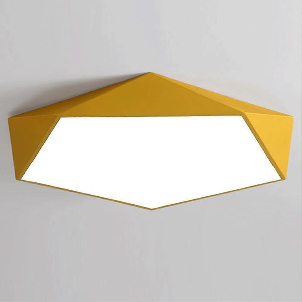 TriTone LED Ceiling Light, Adjustable Color Temp, Eye Protection Flush Mount, Yellow 15.7in