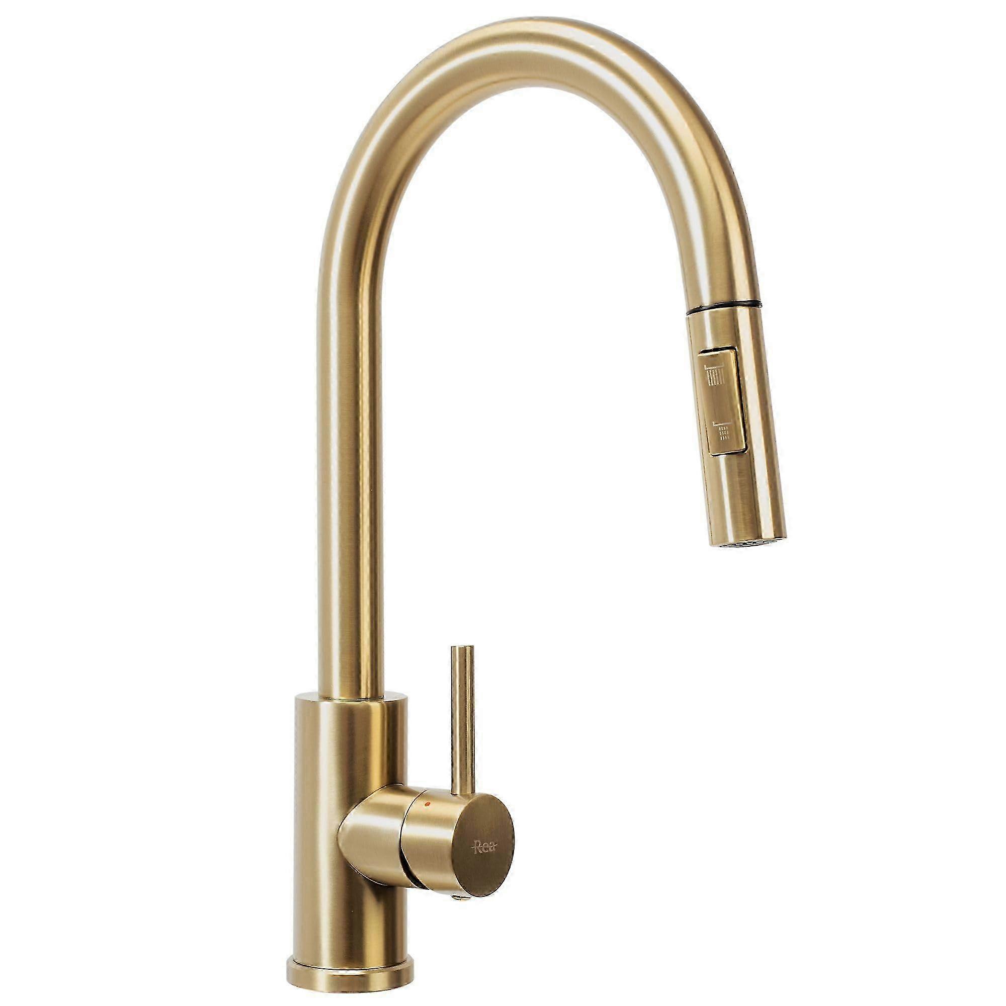 Brass Pull-Out Kitchen Tap Featuring 360° Rotation for Sink