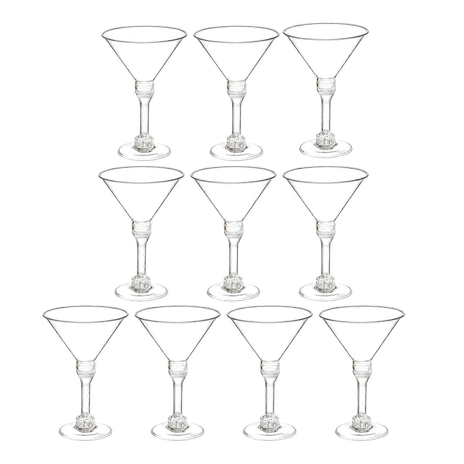 10pcs Transparent Reusable Reusable Cup Clear Wine Cup Containers