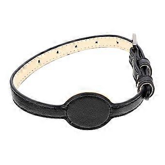 PU Material Cat Tracer Collar for Pet Security with Lightweight Black Design