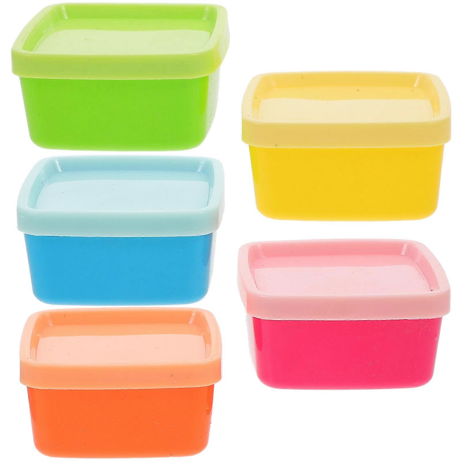 Plastic Snack Storage Containers for Storage Use 5Pcs Salad Dressing Cups
